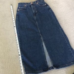 Fitted H&M denim midi skirt